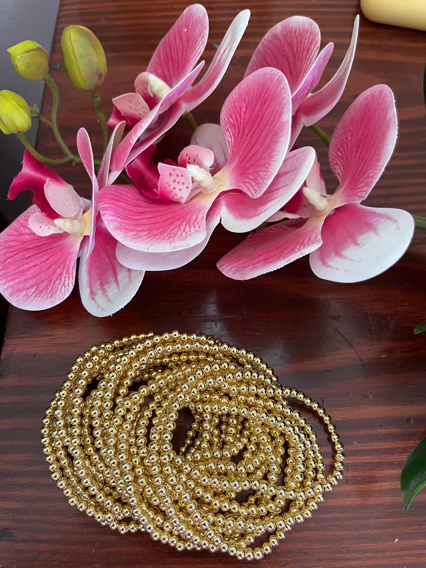 Stainless steel beaded bracelet