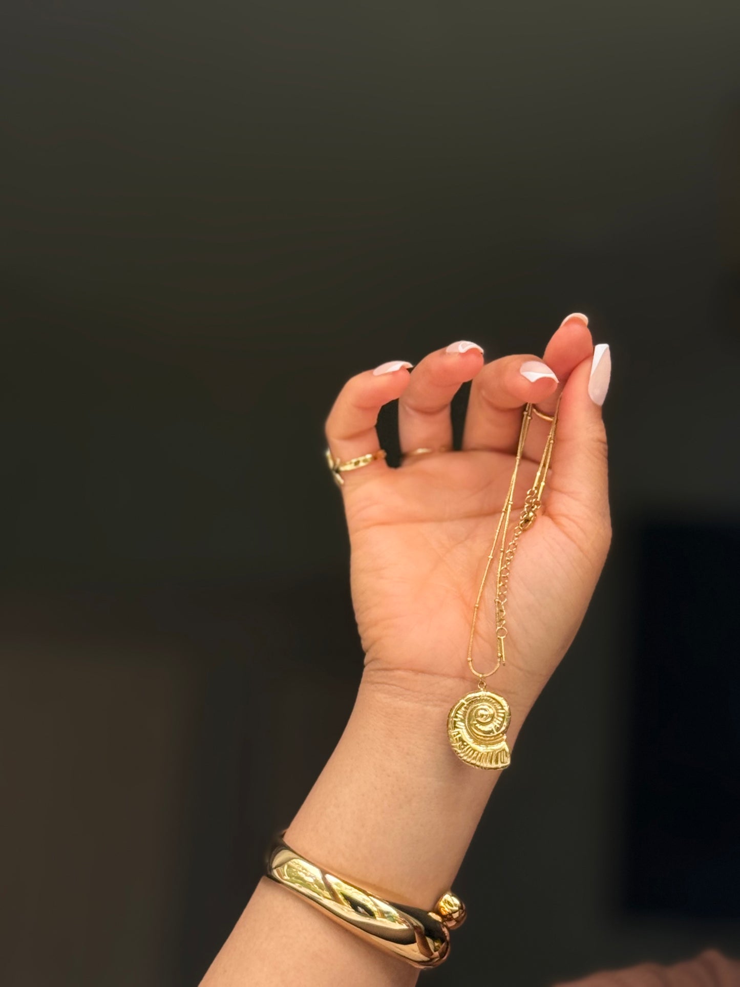 Turbo shell necklace