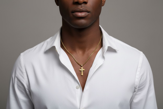Men cross necklace