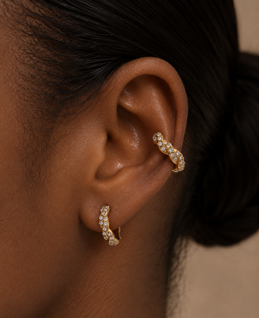 Twisted ear cuff